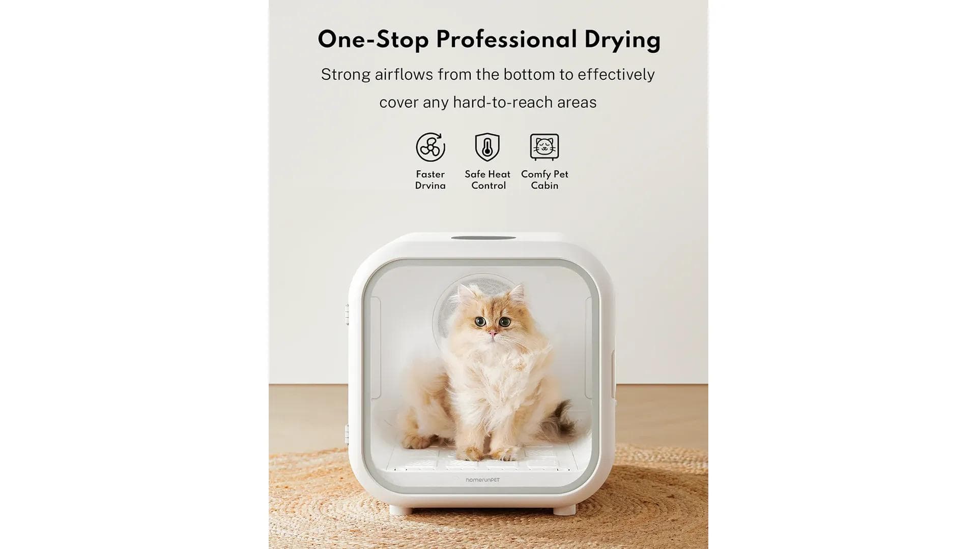 HomeRunPet Drybo Plus Smart Pet Dryer.