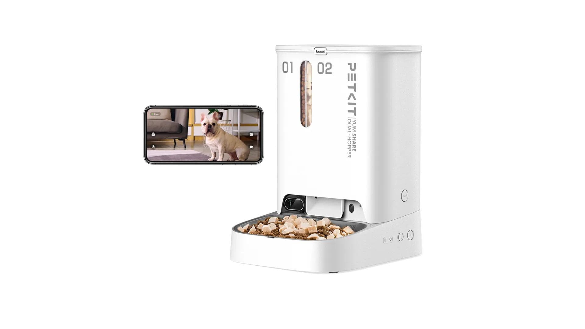 Petkit YumShare Dual Hopper Pet Feeder.